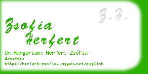 zsofia herfert business card